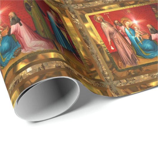 Bezoek Baby Jesus Elegant Cadeaupapier (Rol Hoek)