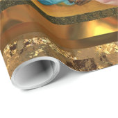 Bezoek Baby Jezus Kerstmis (15 voet)Glossy Cadeaupapier (Rol Hoek)