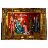 Bezoek Baby Jezus Kerstmis Groot Cadeauzakje (Achterkant)