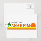 Bezoek Beauful Anaheim, Californië Briefkaart (Voorkant / Achterkant)