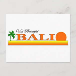 Bezoek Beauful Bali, Indonesië Briefkaart
