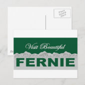 Bezoek Beauful Fernie Briefkaart (Voorkant / Achterkant)