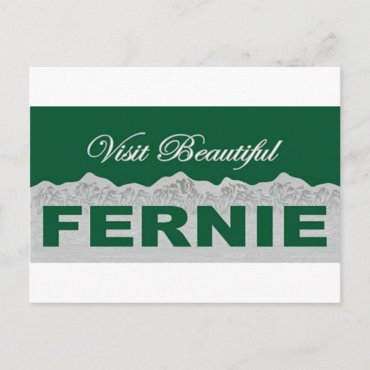 Bezoek Beauful Fernie Briefkaart (Voorkant)