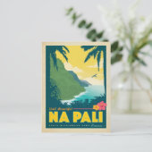 Bezoek Beauful Na Pali, Hawaii Briefkaart (Staand voorkant)
