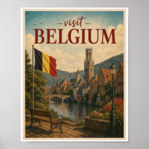 Bezoek België Reis Vintage