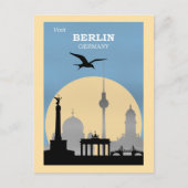Bezoek Berlijn, Duitsland Briefkaart (Voorkant)