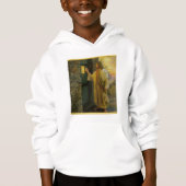 Bezoek bij zonsopgang Jezus Klop op een rustieke d (Voorkant)