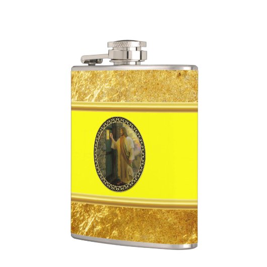 Bezoek bij zonsopgang Jezus Klop op een rustieke d Heupfles (Links)