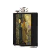 Bezoek bij zonsopgang Jezus Klop op een rustieke d Heupfles (Links)