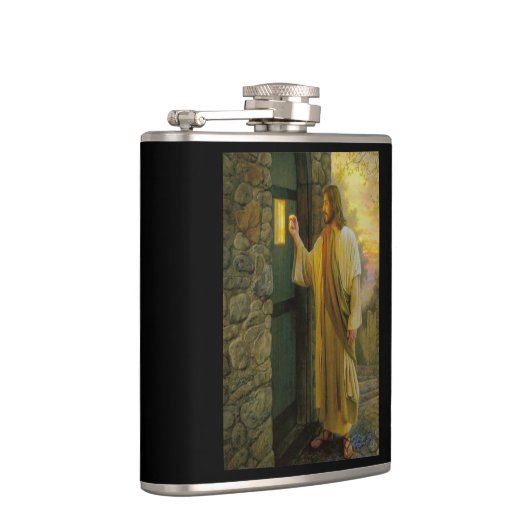 Bezoek bij zonsopgang Jezus Klop op een rustieke d Heupfles (Rechts)