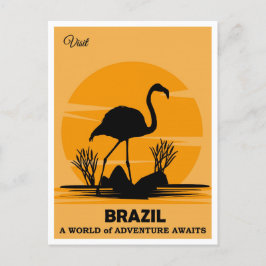 Bezoek Brazilië Flamingo Reizen Briefkaart
