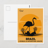  Bezoek Brazilië Flamingo Reizen Briefkaart (Voorkant / Achterkant)