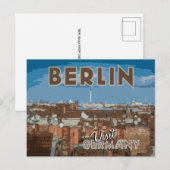 Bezoek... Briefkaart Berlijn (Voorkant / Achterkant)