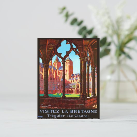 Bezoek Brittany, Frankrijk, Franse kathedraal,  Briefkaart