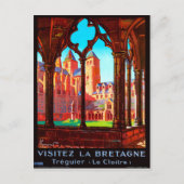 Bezoek Brittany, Frankrijk, Franse kathedraal,  Briefkaart