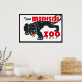 Bezoek Brookfield Zoo Vintage Poster (Keuken)