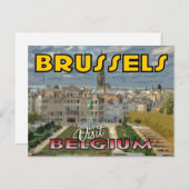 Bezoek Brussel, België Briefkaart (Voorkant / Achterkant)