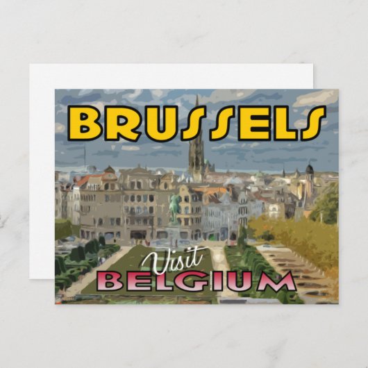 Bezoek Brussel, België Briefkaart (Voorkant / Achterkant)