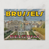 Bezoek Brussel, België Briefkaart (Voorkant)