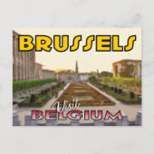 Bezoek Brussel, België Briefkaart (Voorkant)