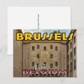 Bezoek Brussel, België Briefkaart (Voorkant / Achterkant)