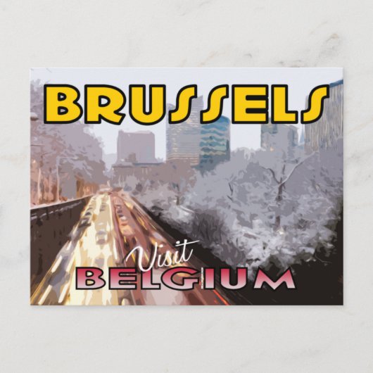 Bezoek Brussel, België Briefkaart (Voorkant)