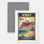 Bezoek Cabo Rojo - Puerto Rico poster Magneet (Voorkant / Achterkant)
