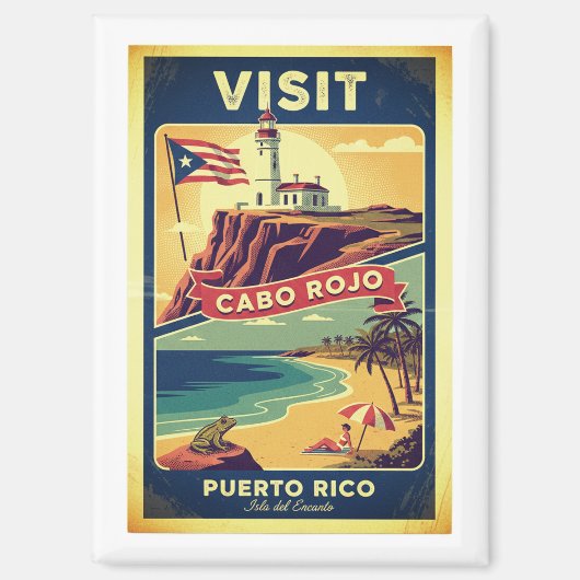 Bezoek Cabo Rojo - Puerto Rico poster Magneet (Voorkant)
