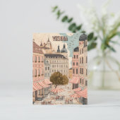 Bezoek Café's van Wenen Briefkaart (Staand voorkant)