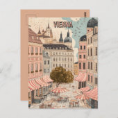 Bezoek Café's van Wenen Briefkaart (Voorkant / Achterkant)