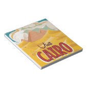 Bezoek Caïro Egypte vintage reisposter Notitieblok (Schuin)