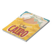 Bezoek Caïro Egypte vintage reisposter Notitieblok (Linkerzijde)