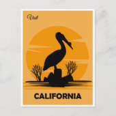 Bezoek California Pelican Travel Briefkaart (Voorkant)