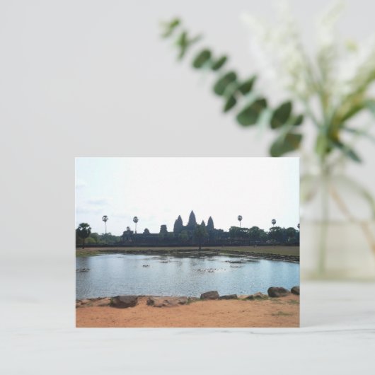 Bezoek Cambodja Briefkaart (Staand voorkant)