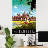 Bezoek Cambodja Poster (Thuiskantoor)