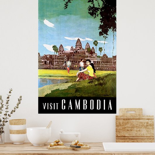Bezoek Cambodja Poster (Keuken)