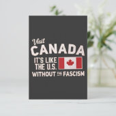 Bezoek Canada Het is als de VS Maar Zonder Fascism Kaart (Staand voorkant)