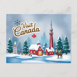 Bezoek Canada in de winter Briefkaart