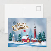Bezoek Canada in de winter Briefkaart (Voorkant / Achterkant)