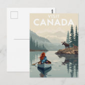 Bezoek Canada Wildernis Briefkaart (Voorkant / Achterkant)