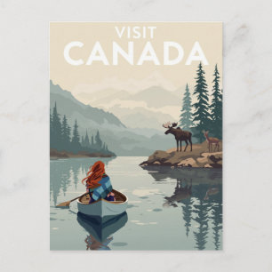 Bezoek Canada Wildernis Briefkaart