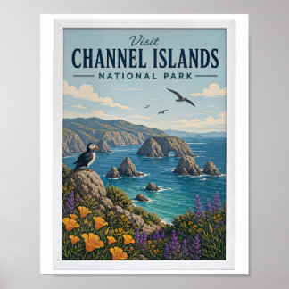 Bezoek Channel Islands National Park Reis Vintage Poster