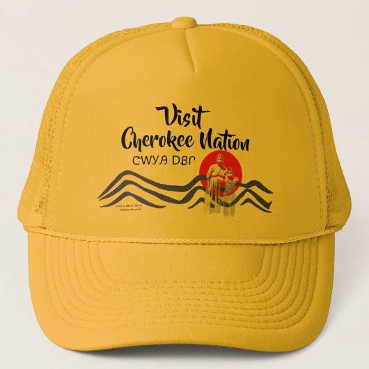 Bezoek Cherokee Nation Trucker Hat Trucker Pet (Voorkant)