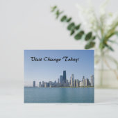 Bezoek Chicago Vandaag Briefkaart (Staand voorkant)