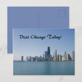 Bezoek Chicago Vandaag Briefkaart (Voorkant / Achterkant)