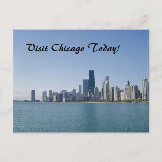 Bezoek Chicago Vandaag Briefkaart (Voorkant)
