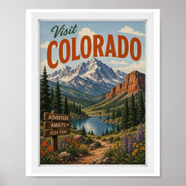 Bezoek Colorado Reis Vintage Poster