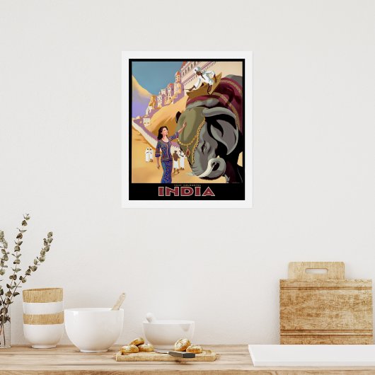 Bezoek Colorful India Poster (Keuken)