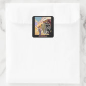 Bezoek Colorful India Vierkante Sticker (Tas)