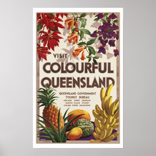 Bezoek Colorful Queensland Australië Poster (Voorkant)
